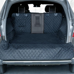 PETICON SUV Cargo Liner with mesh window keeps dogs cool and entertained on road trips