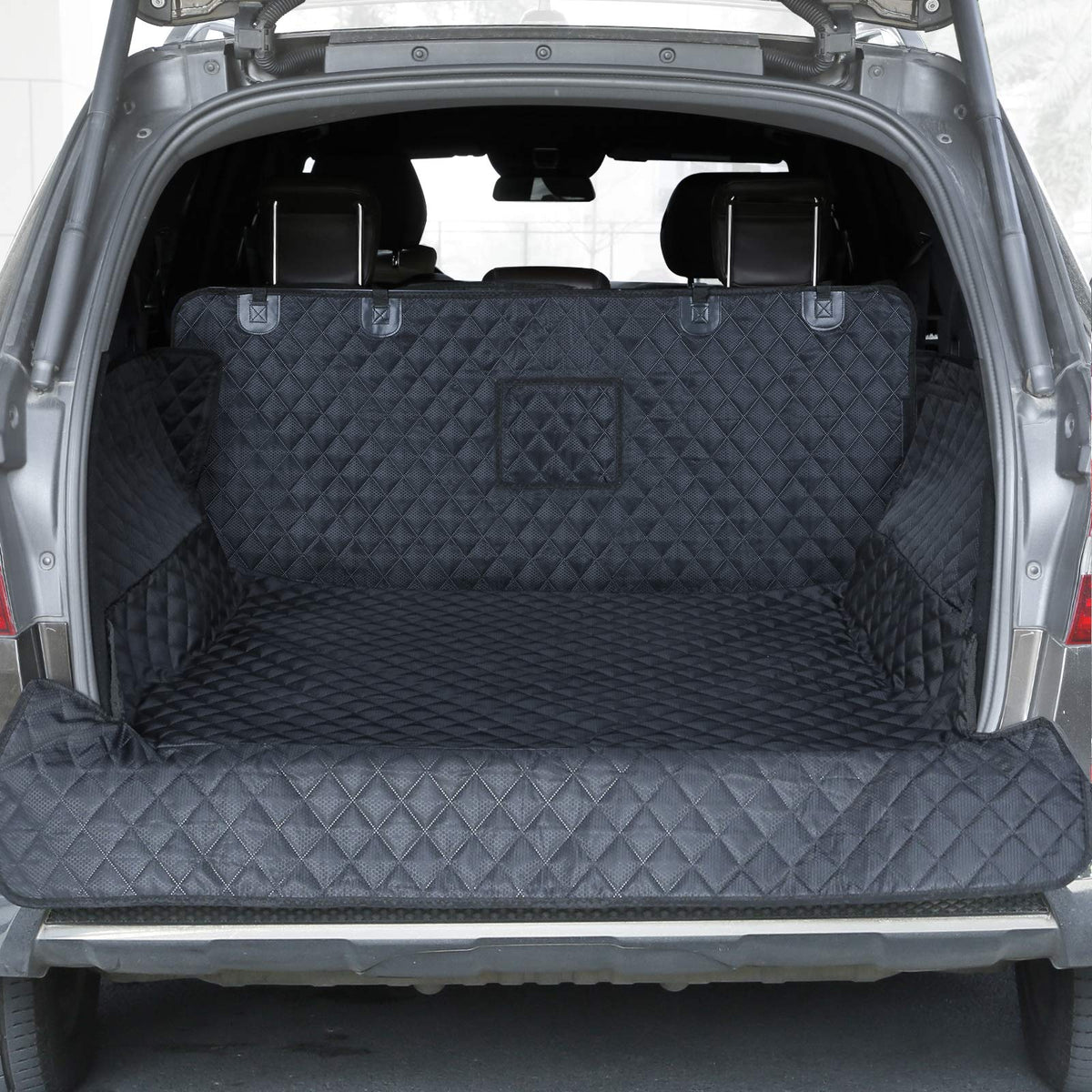 PETICON SUV Cargo Liner shows large size for full cargo space protection.