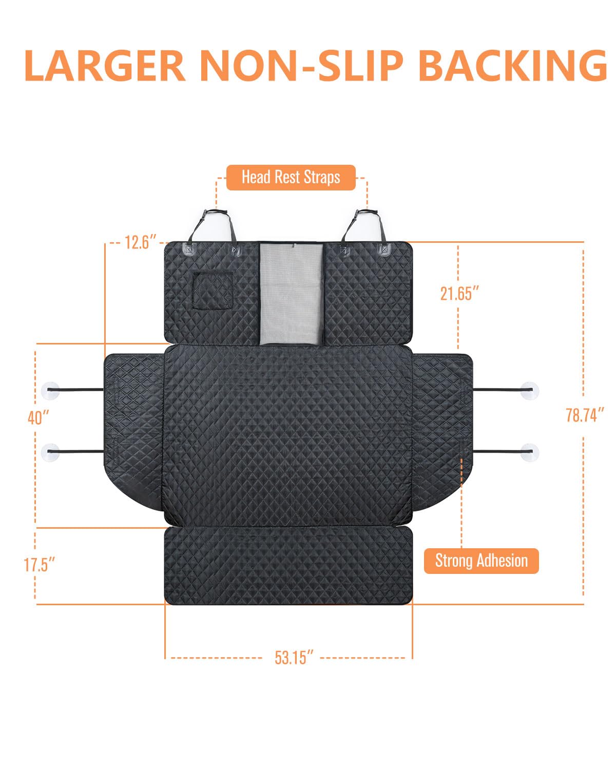PETICON non-slip backing and fixings keep the liner secure during bumpy drives