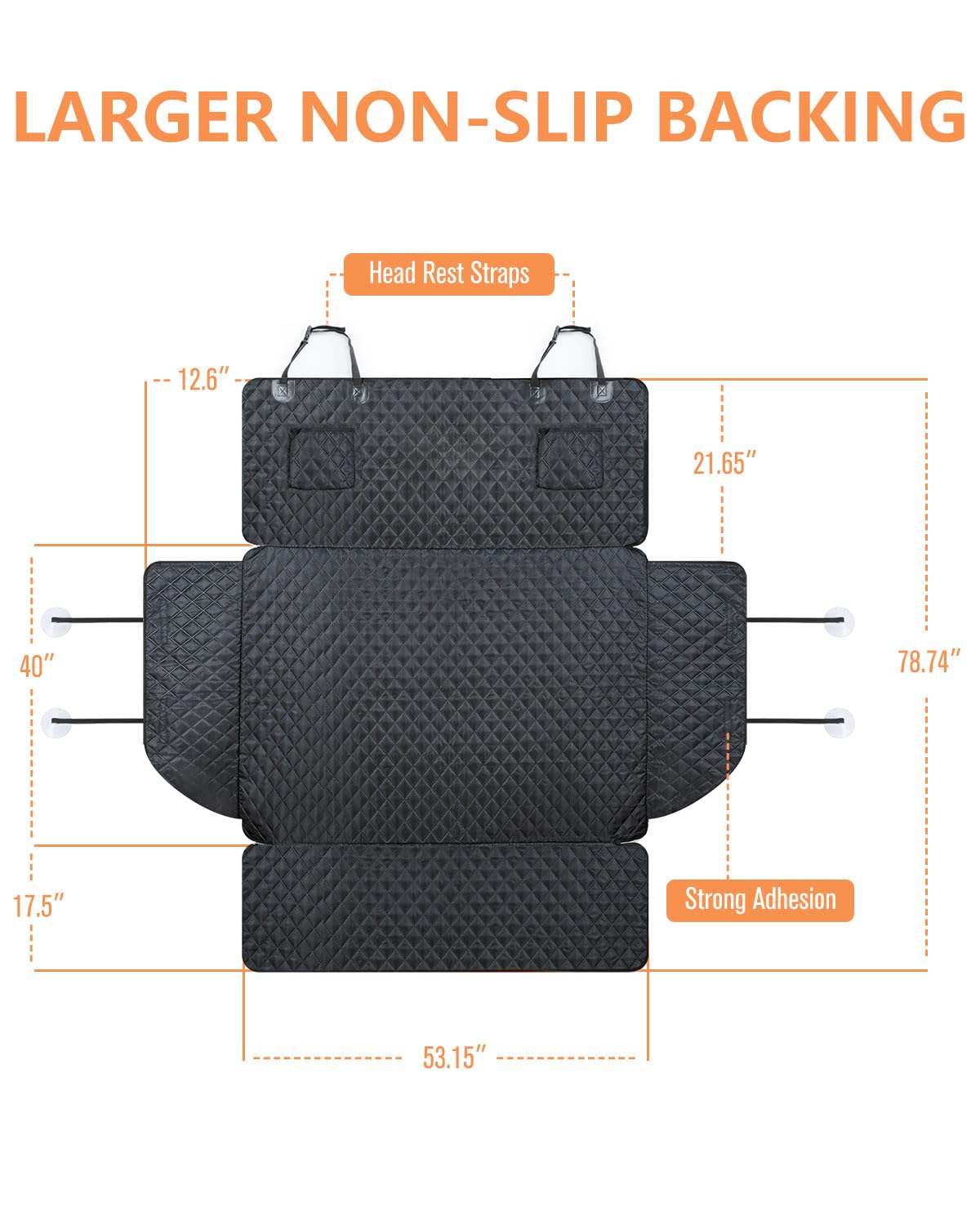 PETICON SUV Cargo Liner anti-slip backing keeps mat in place.