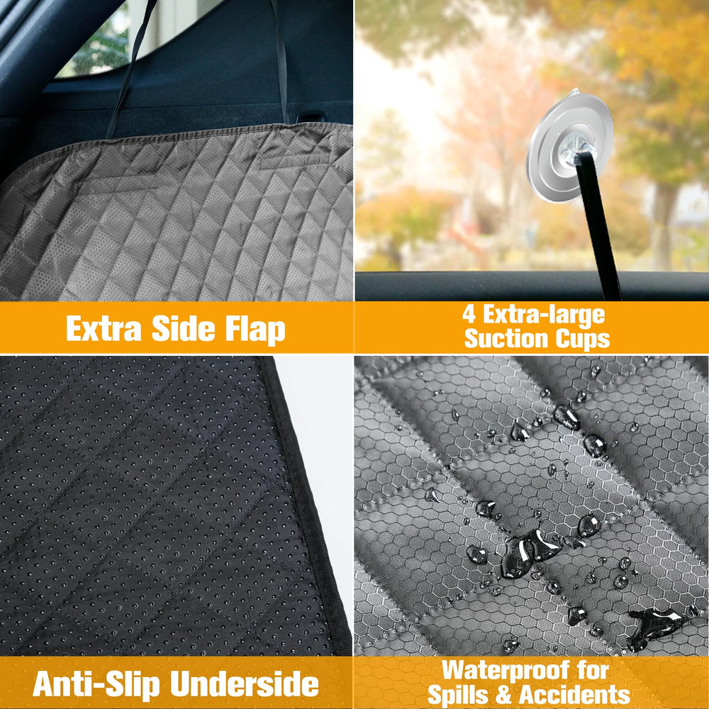 PETICON SUV Cargo Liner non-slip rubber back keeps mats in place for stability.
