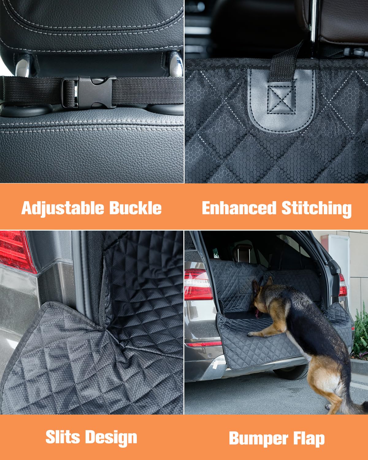PETICON SUV Cargo Liner side flap protector guards door sills from claws.