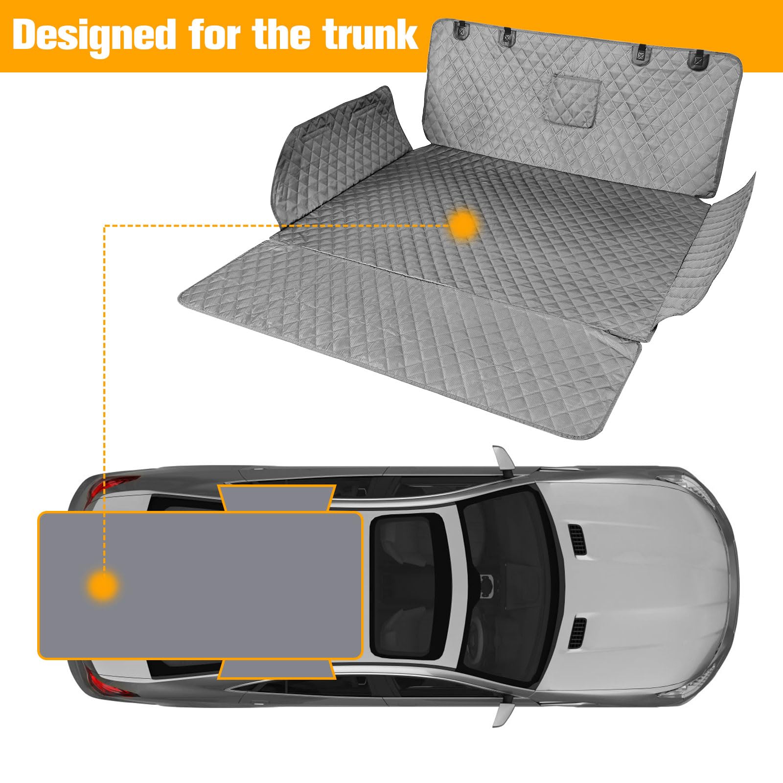 PETICON SUV Cargo Liner side flap protector shields vehicle walls from claws.
