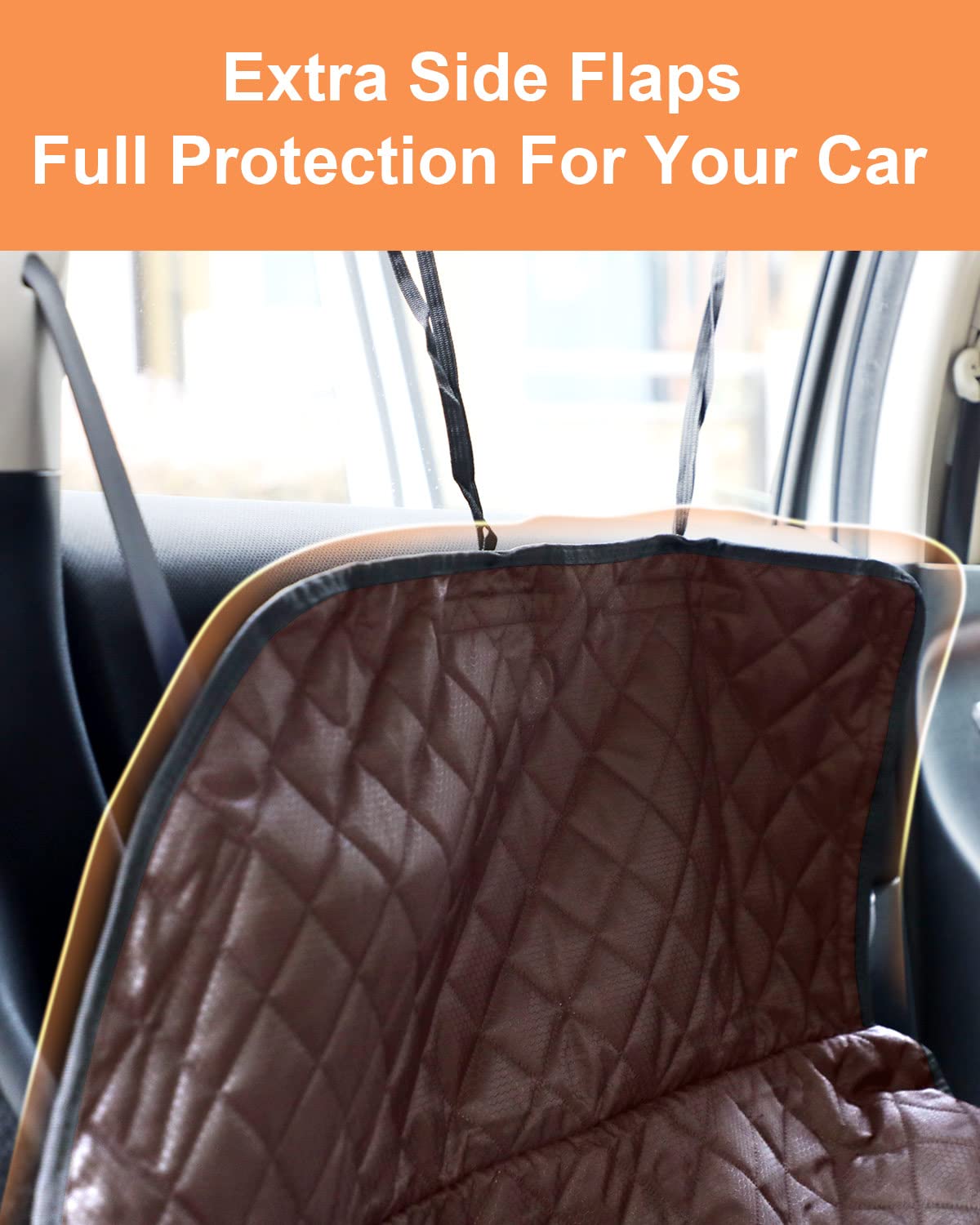 PETICON SUV Cargo Liner side flap protects car walls from claw marks during play.