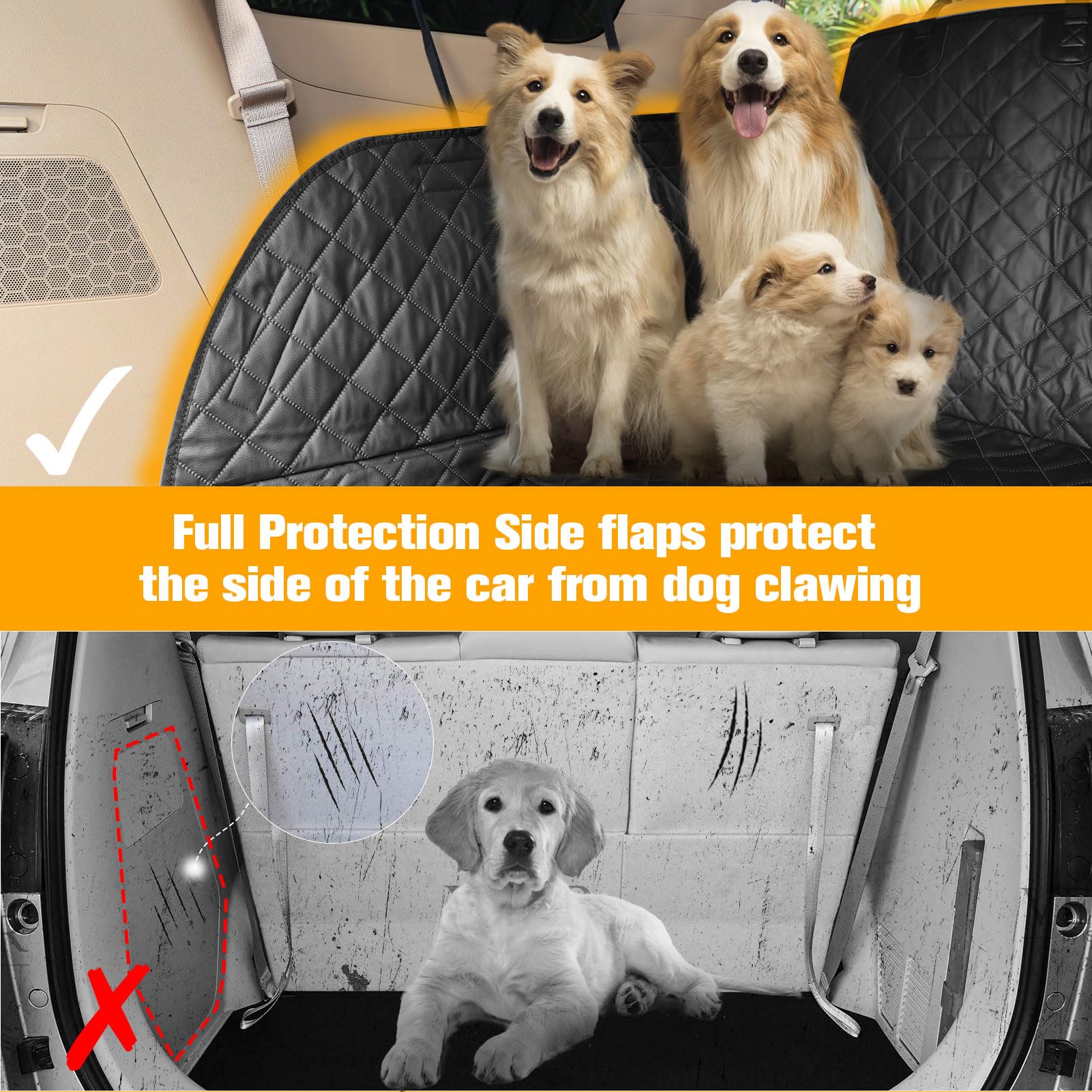 PETICON SUV Cargo Liner side flap protector shields door edges