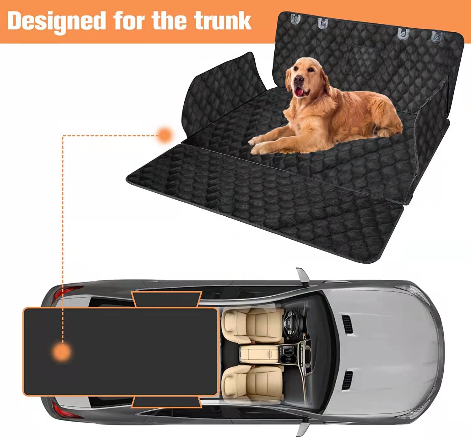 PETICON SUV Cargo Liner with waterproof layers keeps spills from reaching the car floor.