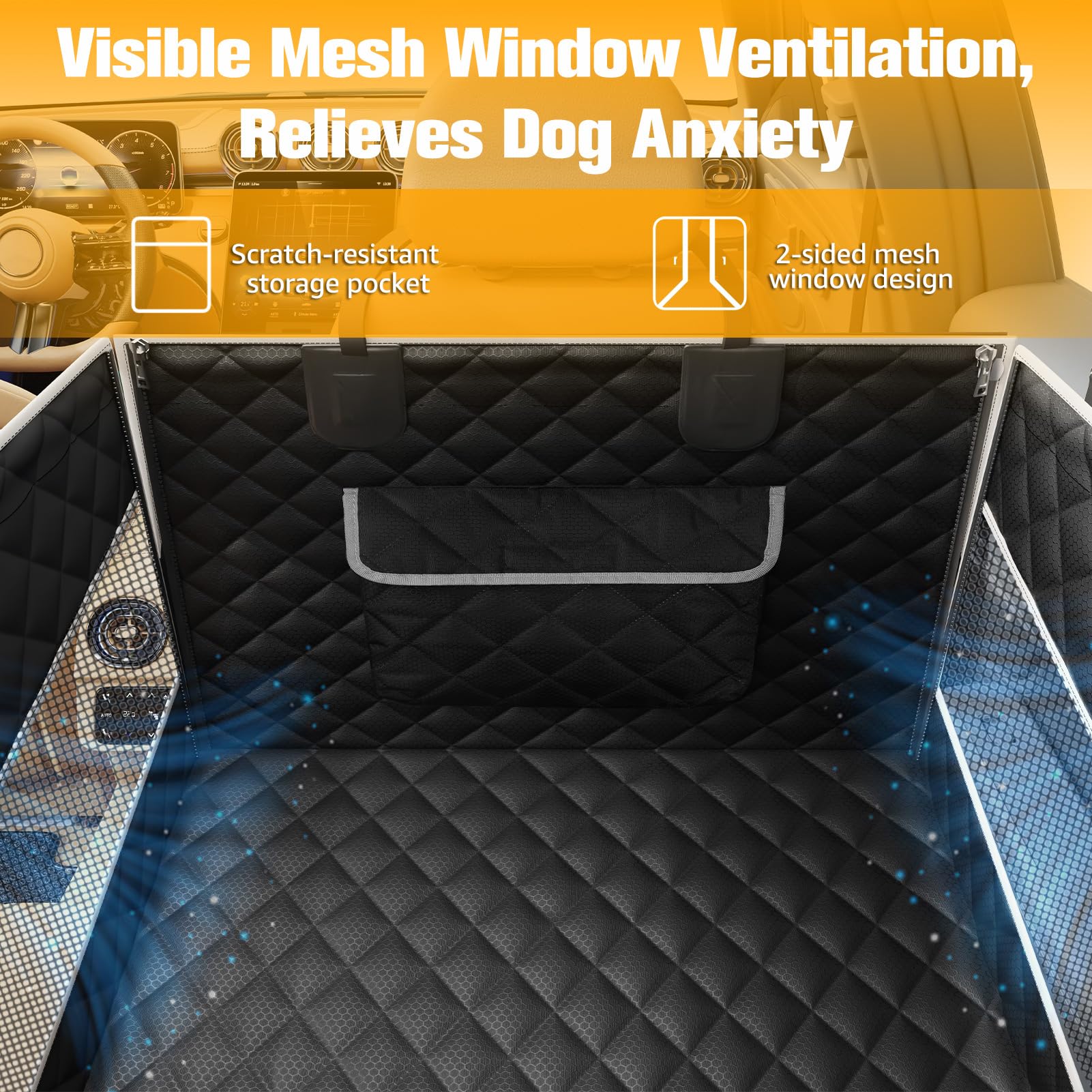 PETICON waterproof-600d-oxford-fabric protects interior from spills and messes.