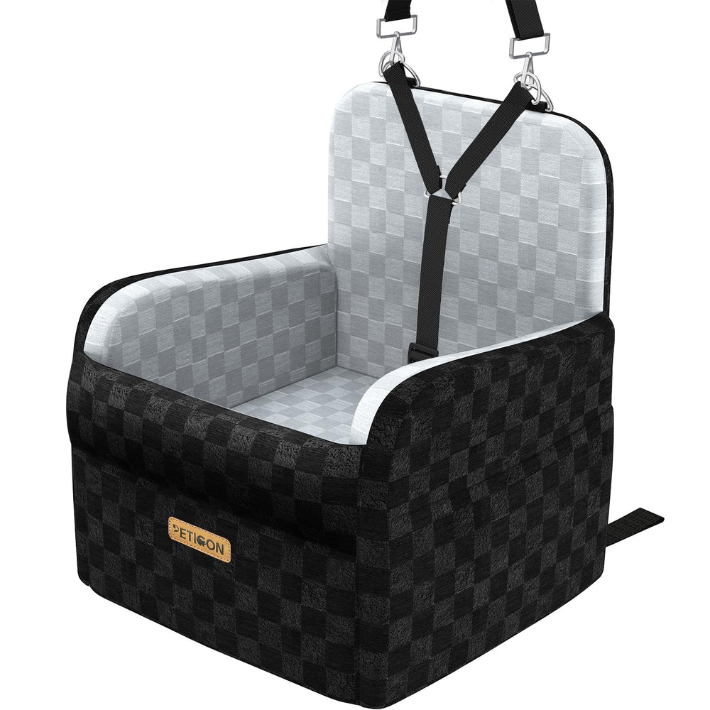 Peticon waterproof dog car seat liner protects foam from spills during travel.