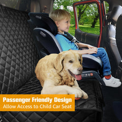 PETICON waterproof-oxford seat cover shields seats from spills and wet coats on road trips.