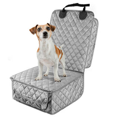 PETICON waterproof front seat cover with side flaps protects seats from spills on road trips.