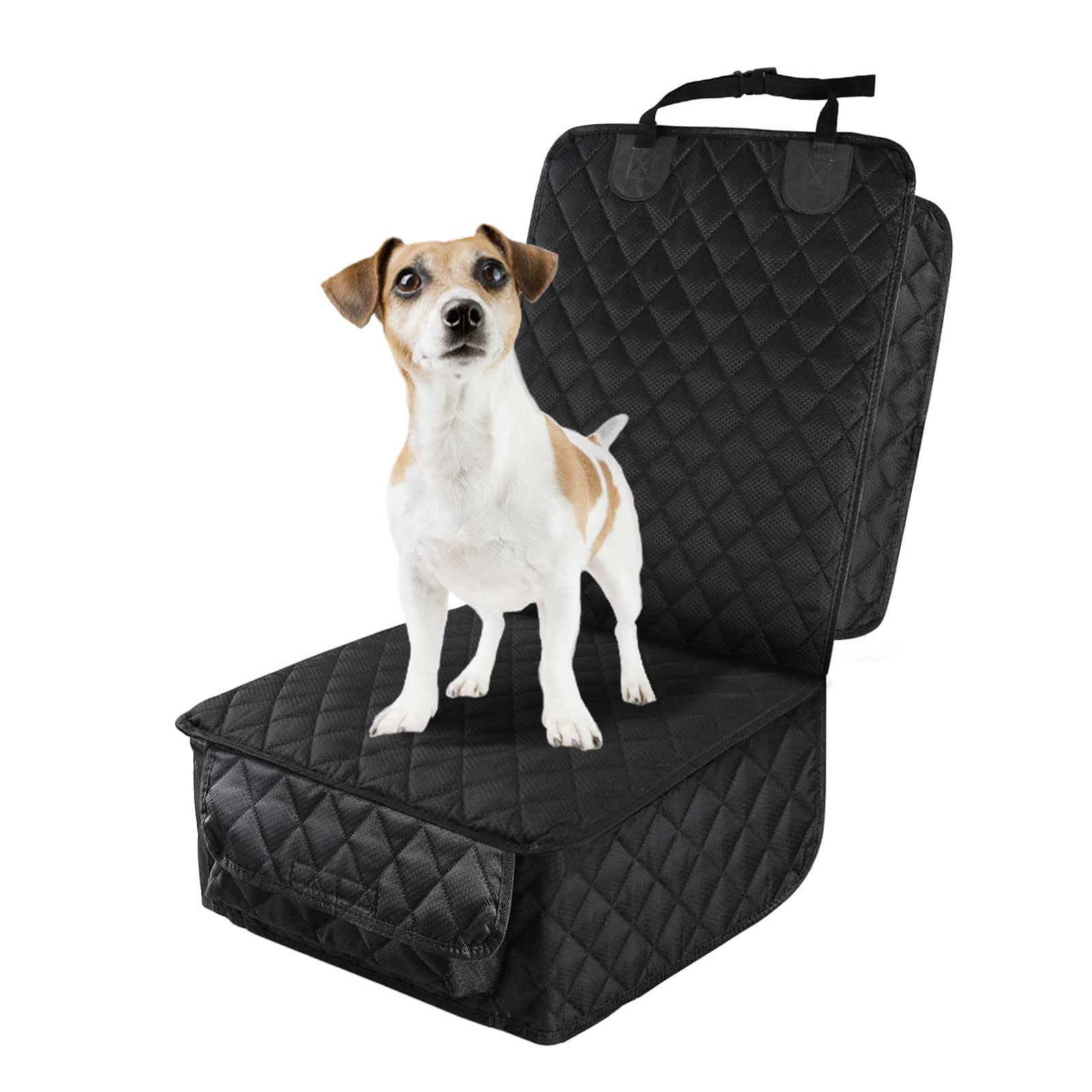 PETICON waterproof front seat cover with side flaps protects car seats from spills and scratches.