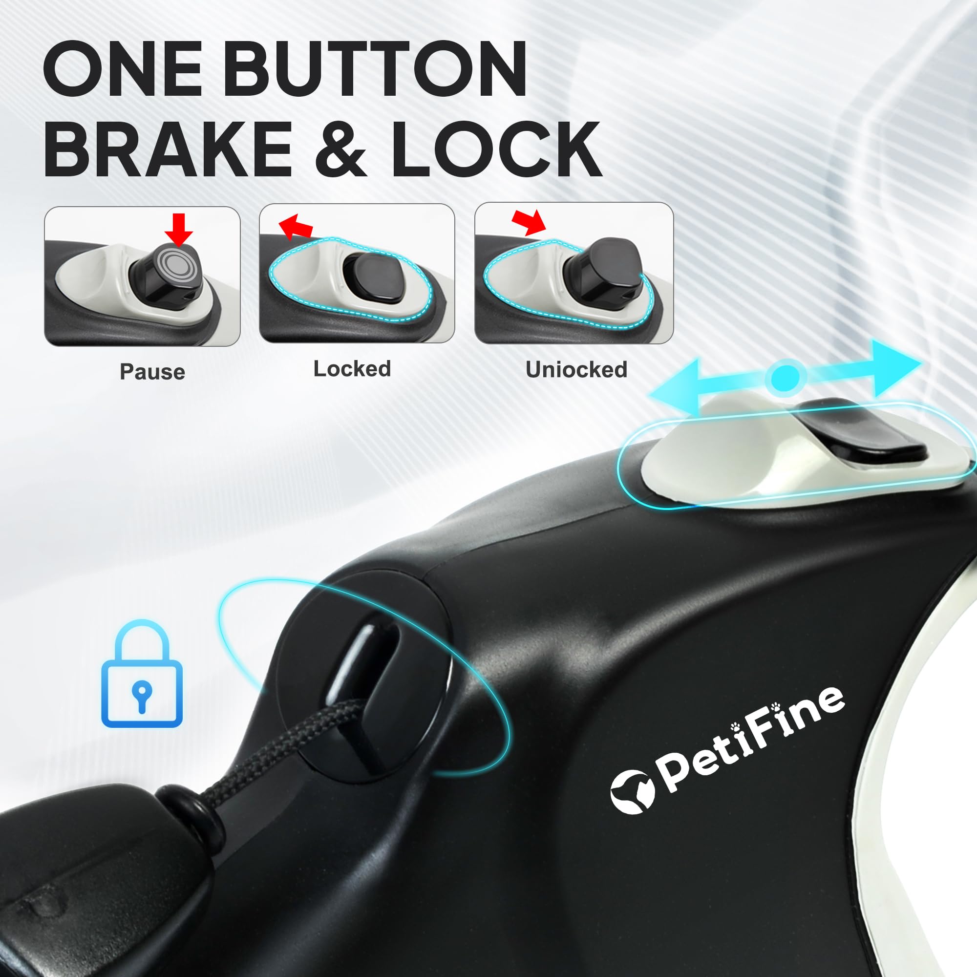 PetiFine 360-degree tangle-free design keeps leashing smooth and hassle-free.