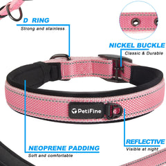 PetiFine collar reflectivo 360 para mayor visibilidad nocturna.