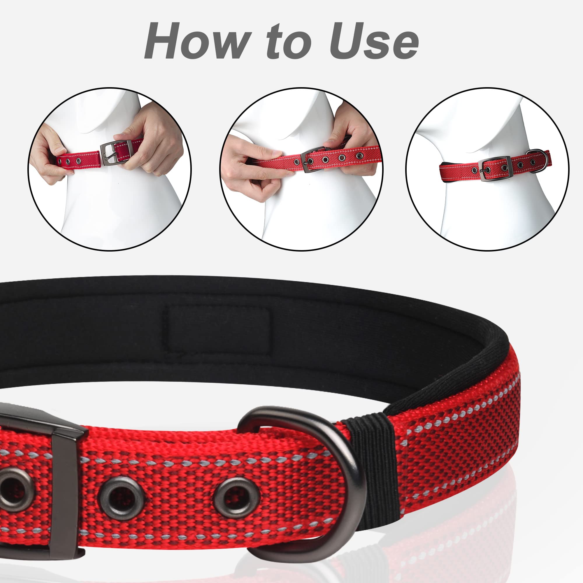 PetiFine neoprene padded inner reduces neck irritation during activity.
