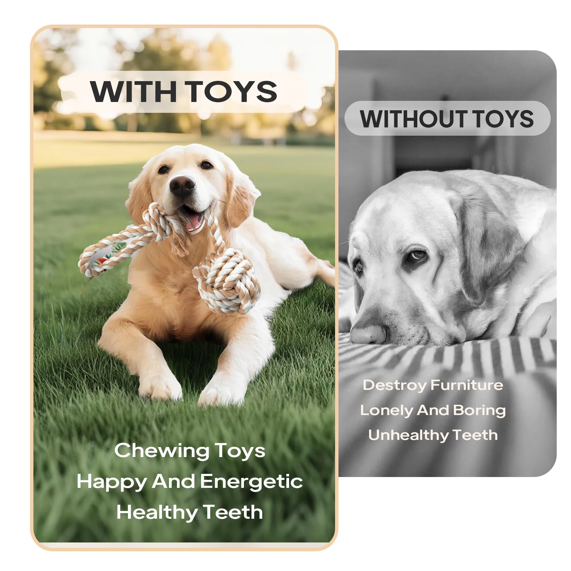 PetiFine cotton rope ball for training and closer pet-owner interaction