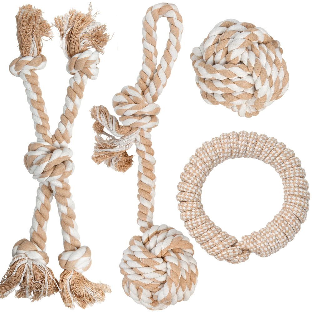 PetiFine dog rope toy long strip tug for interactive play and bonding