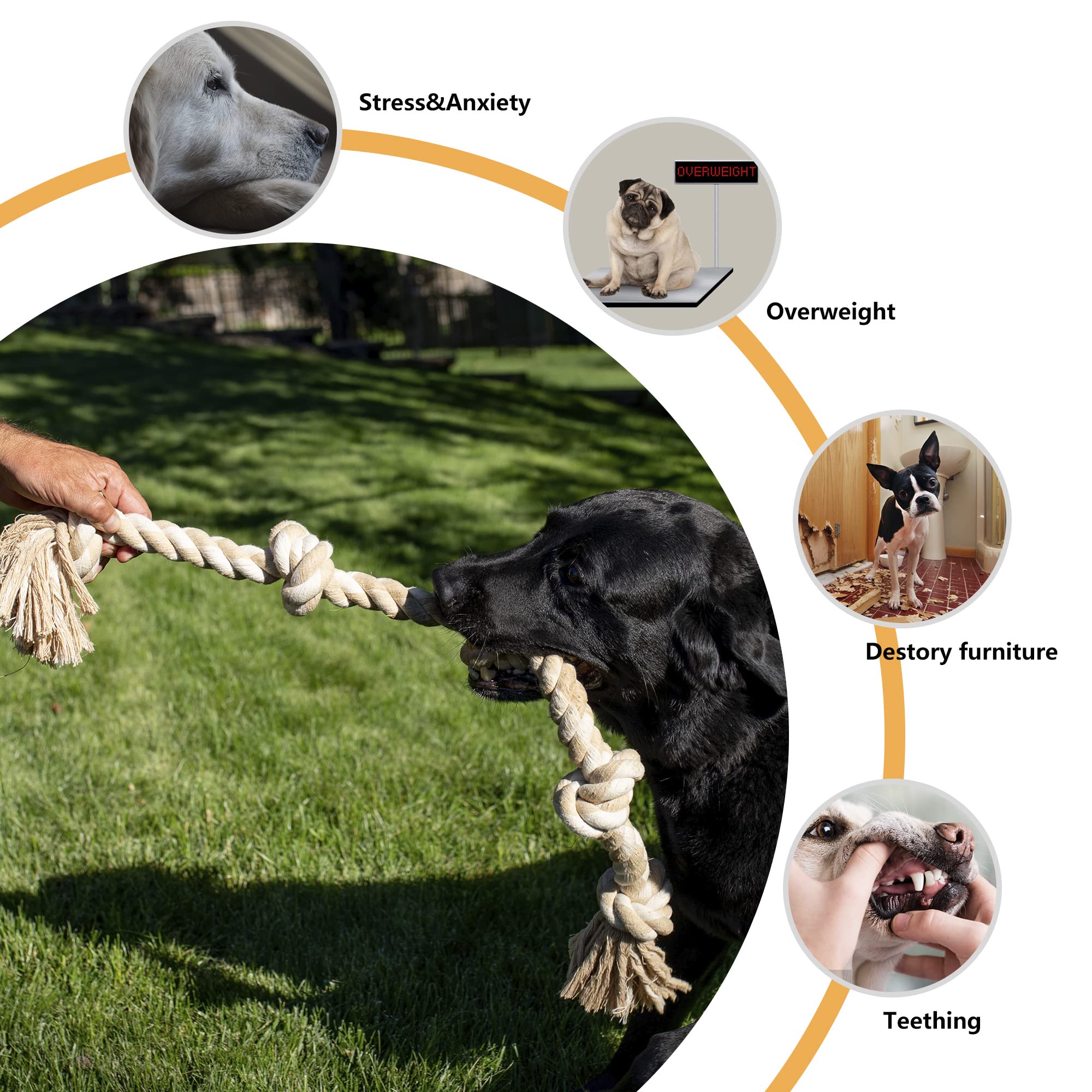 PetiFine dog rope toy may help clean teeth through vigorous chewing