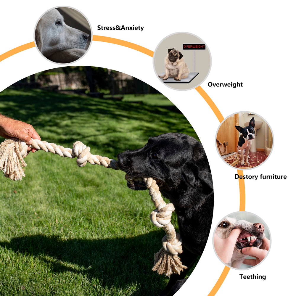 PetiFine dog rope toy may help clean teeth through vigorous chewing