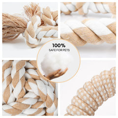 PetiFine dog rope toy with handle for easy tug-of-war sessions