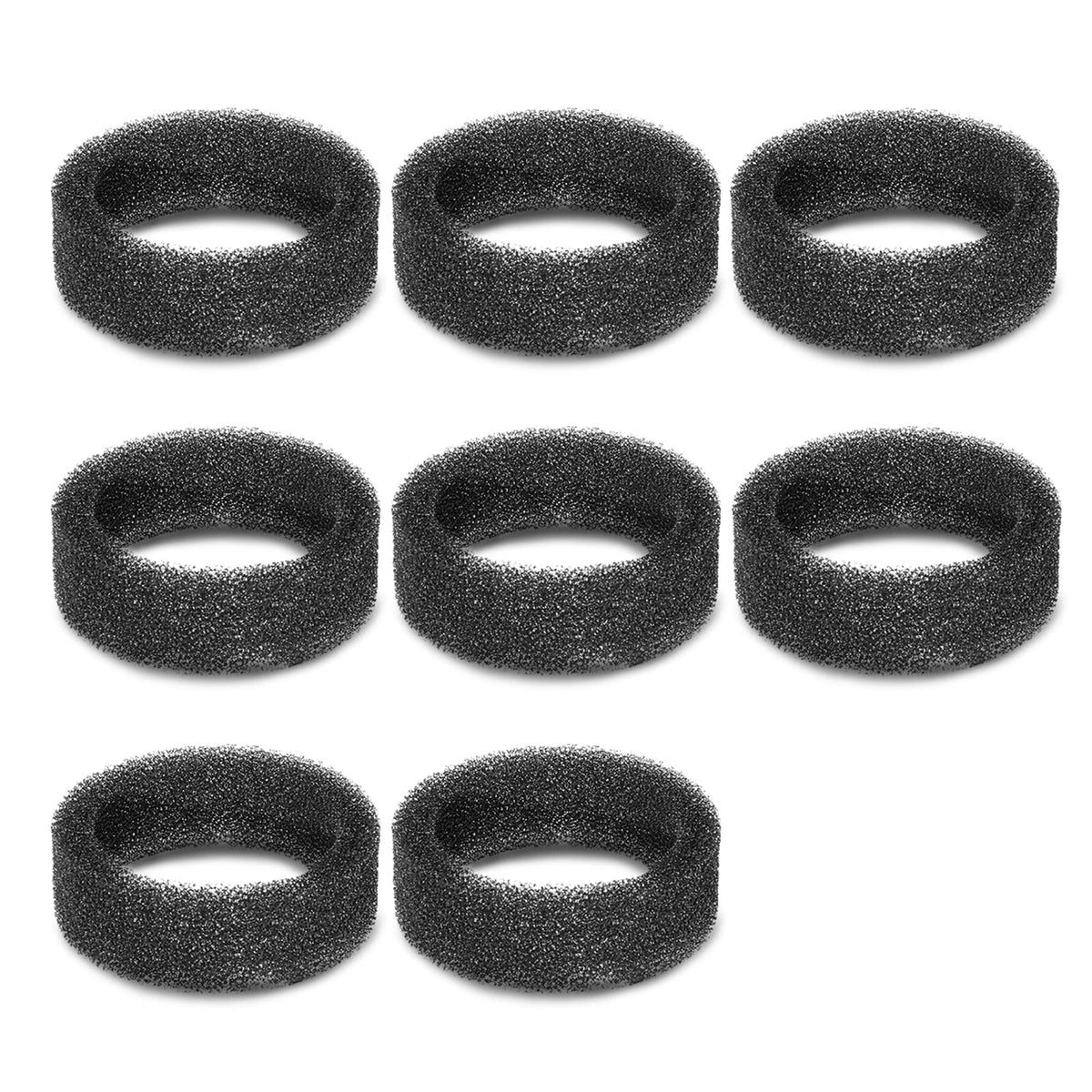 Petilog 8-pack round sponge filter front view keeps water fresh for cats