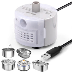 Petilog cat fountain pump DC5V—compact, energy-efficient design for steady flow.