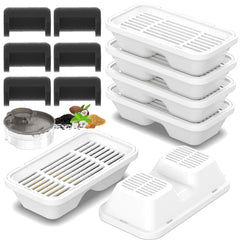 Petilog dog fountain filter packaging shows six filters and six sponges for fresh water.
