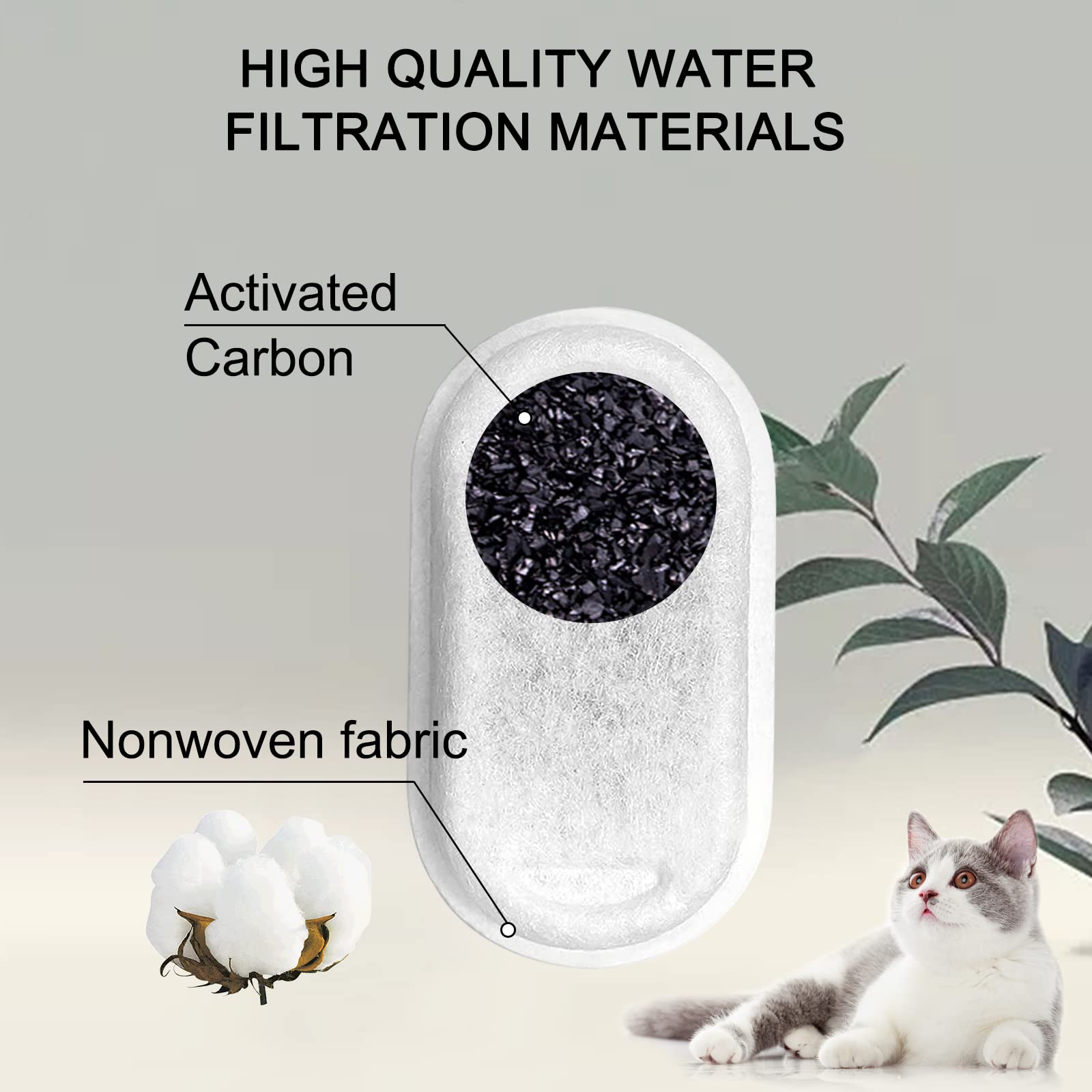 Four-layer filtration with carbon and fabric for fresher, cleaner water.