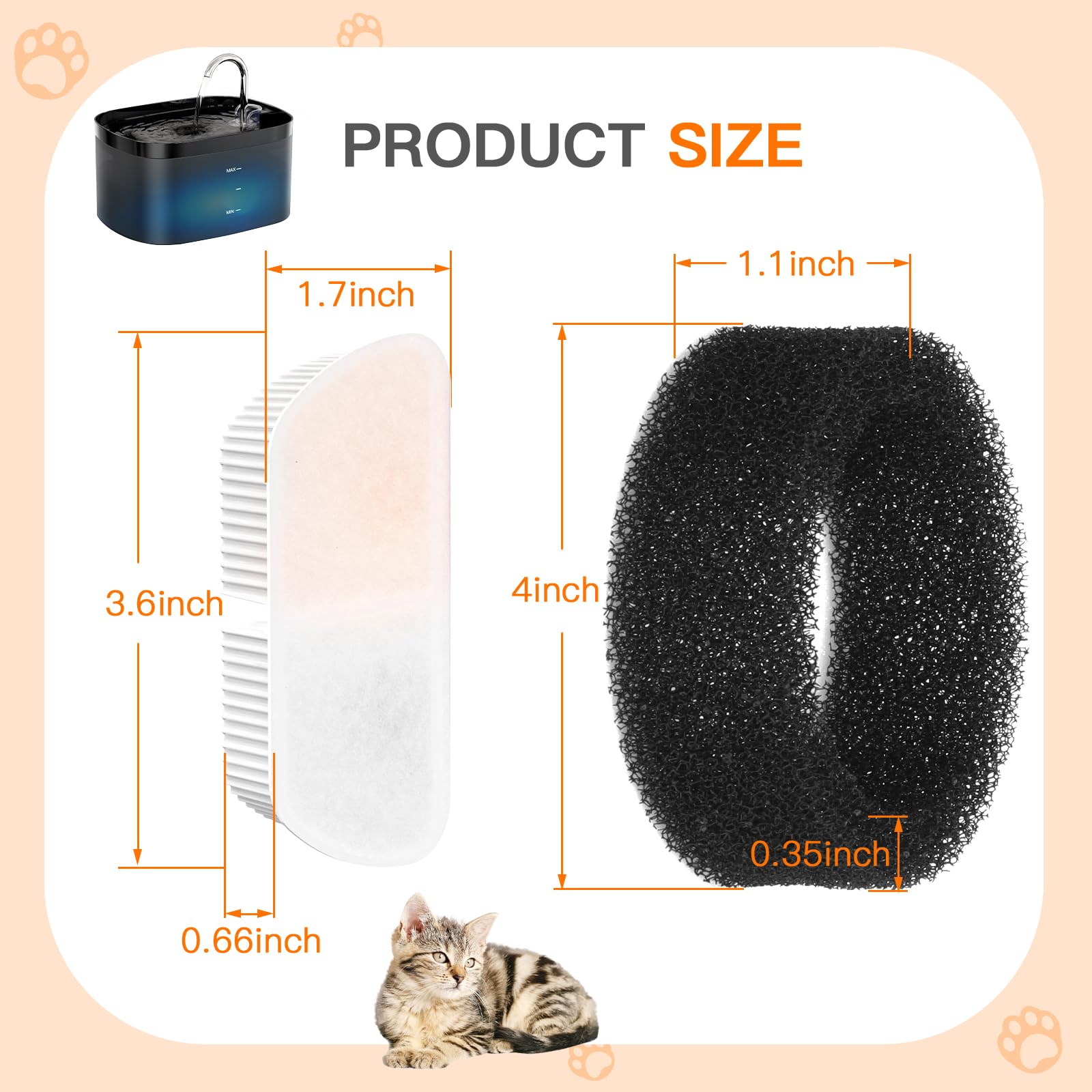 Petilog four sponges illustrate absorption to keep water hygienic.