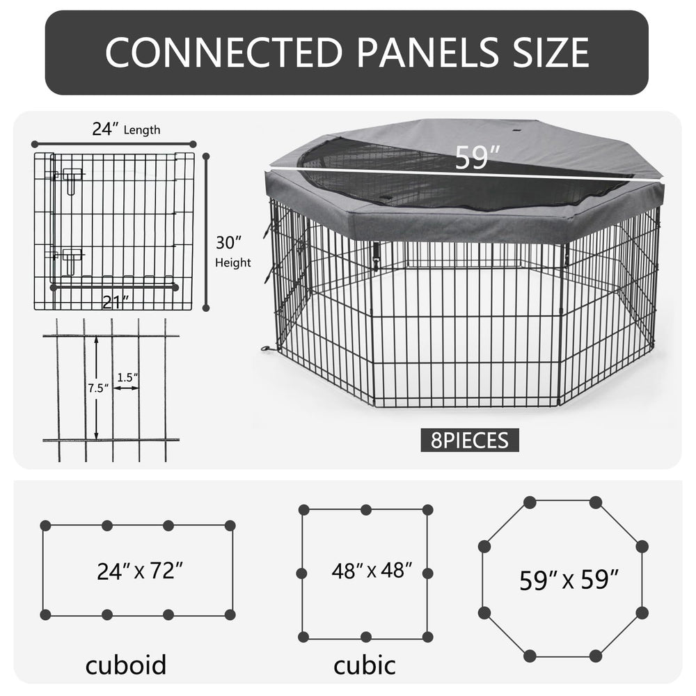 PETIME foldable dog pen shows tool-free, quick assembly.