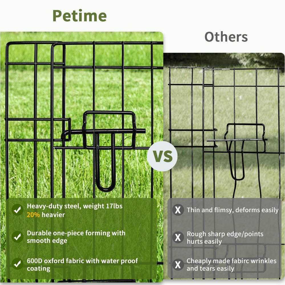 PETIME ground stakes secure the pen to the ground for stability