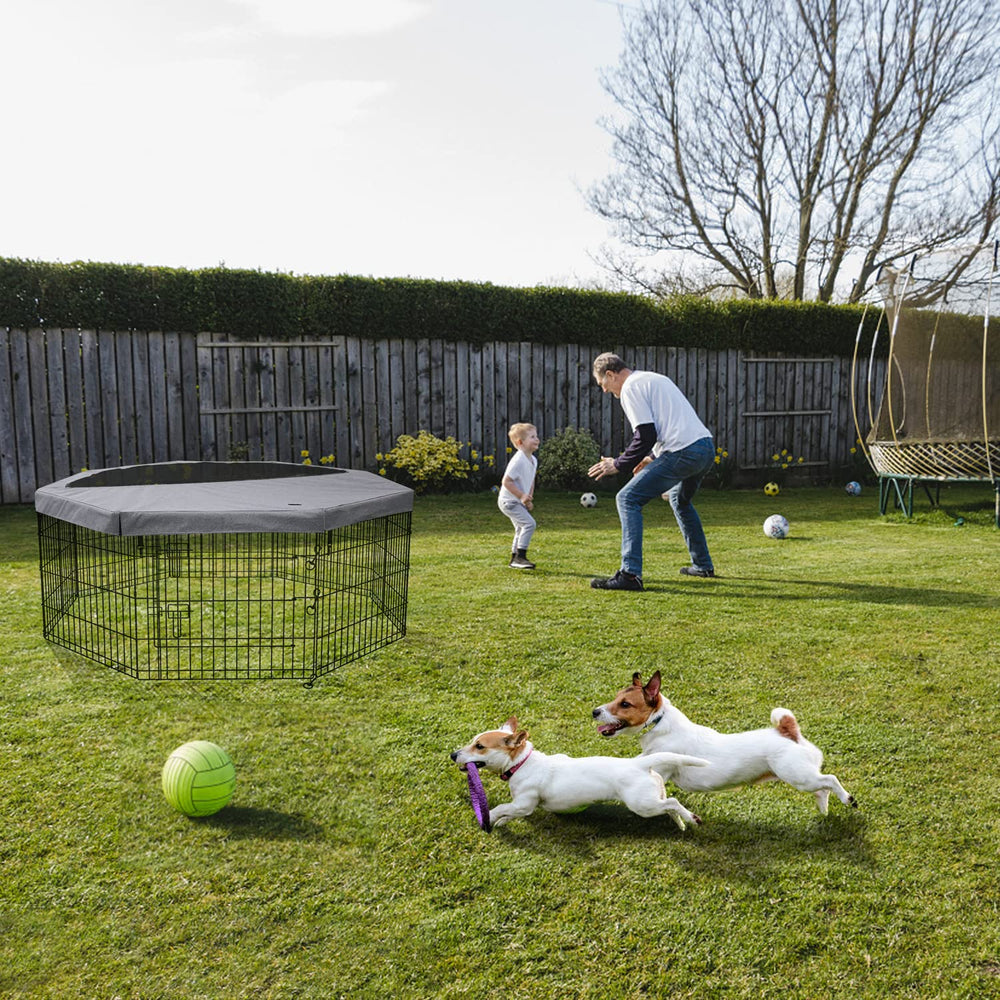 PETIME indoor-outdoor dog playpen suitable for versatile spaces.