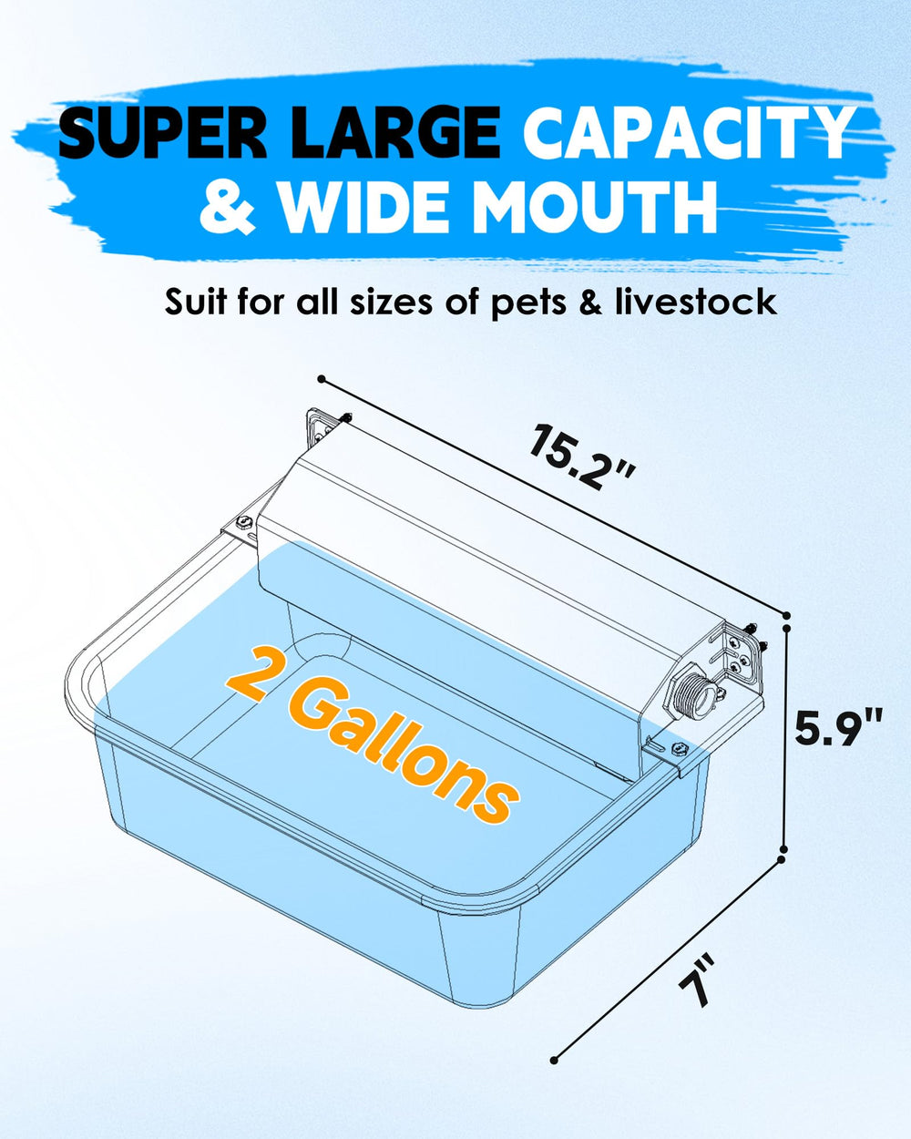 PETIMI 304 stainless steel body emphasizes rust resistance and safe drinking water.