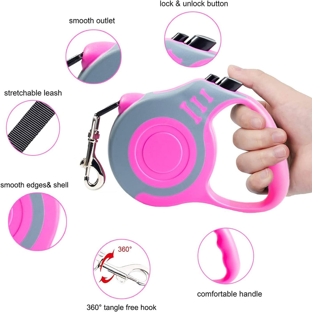 PETIMP retractable dog leash 10ft compact shell for small dogs and puppies