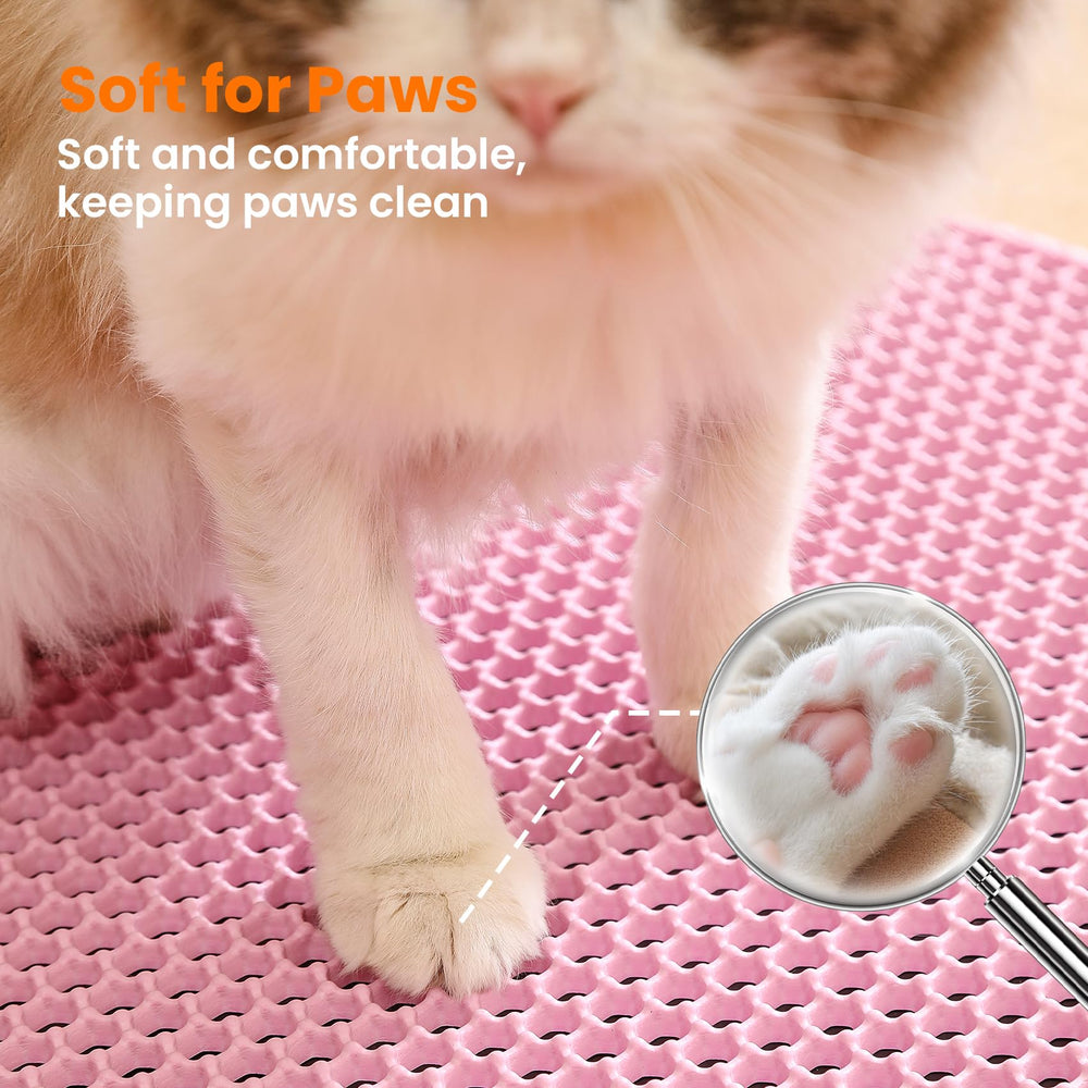 Petinstinct cat litter mat durable EVA 0.35 inches material.
