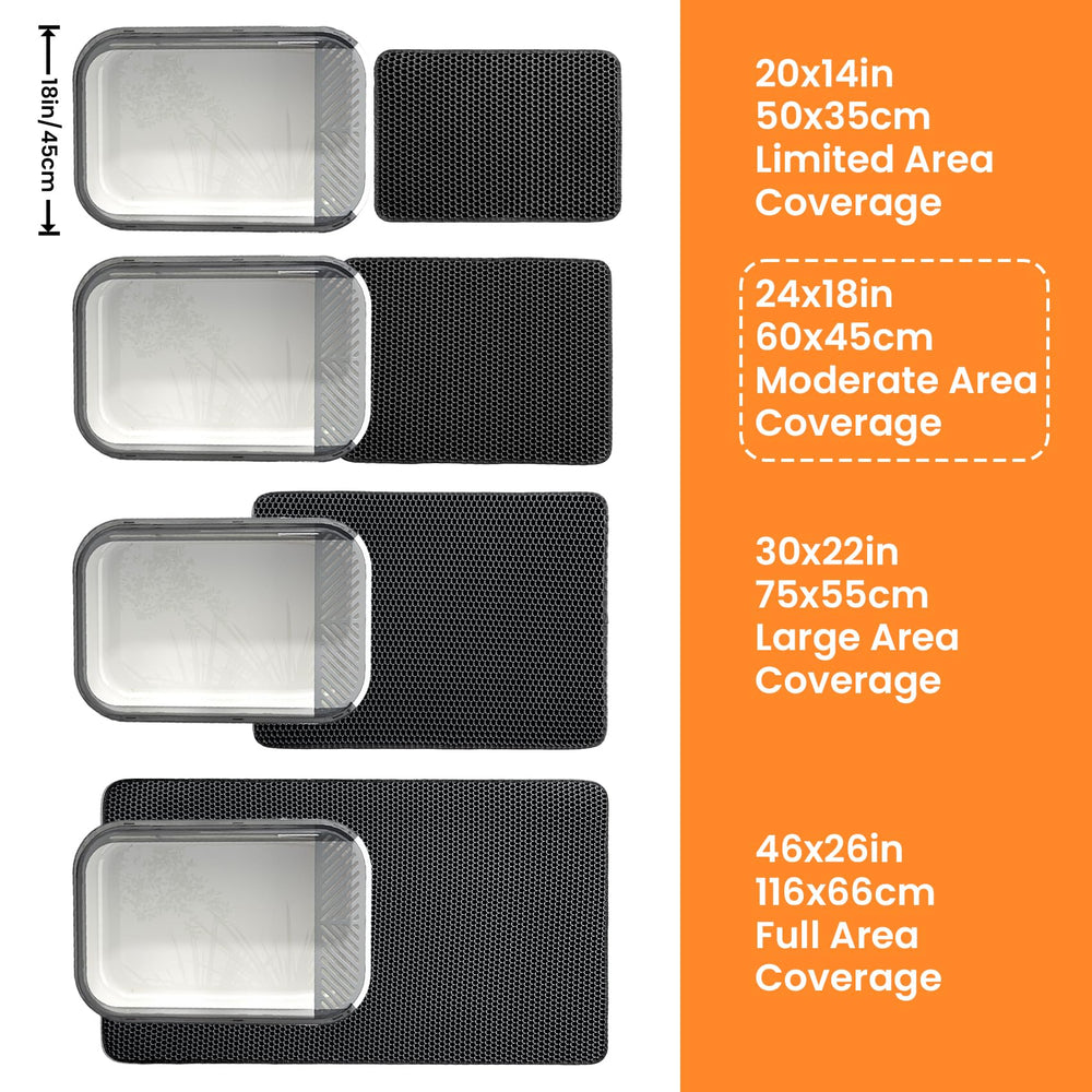 Petinstinct cat litter mat urine-proof bottom protects floors.