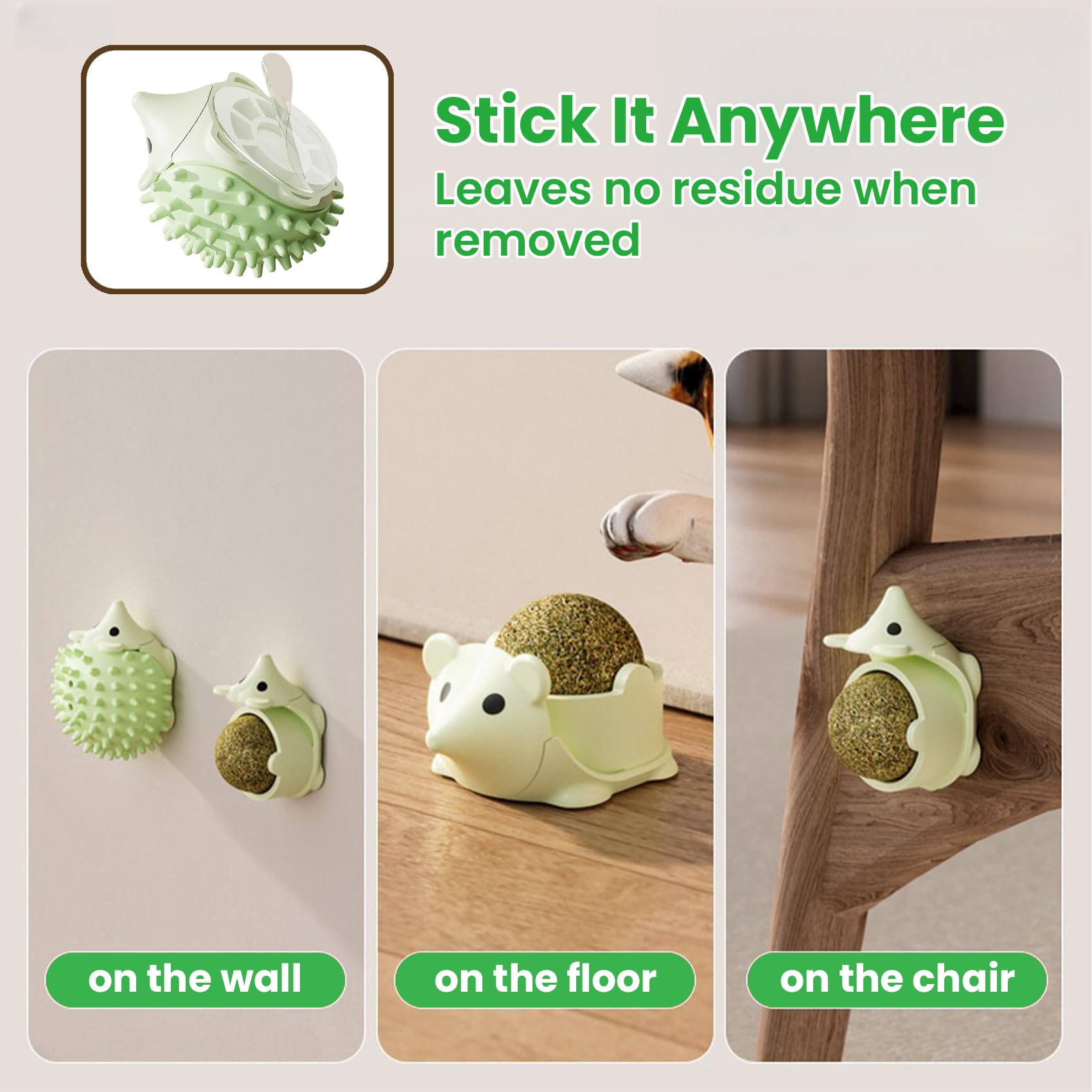 Petinstinct wall-mount is shown for stable, convenient playtime.