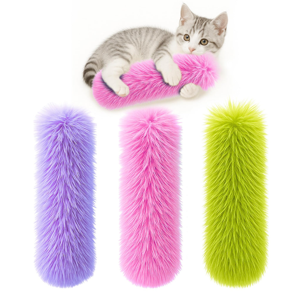 Petinstinct cat pillow toy plush close-up for cozy cuddling and catnip-inspired play.