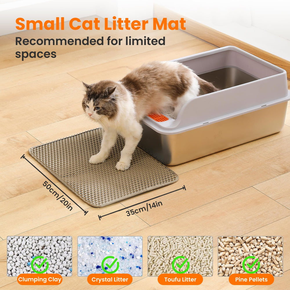 Petinstinct double-layer honeycomb top captures varied litter types and reduces tracking