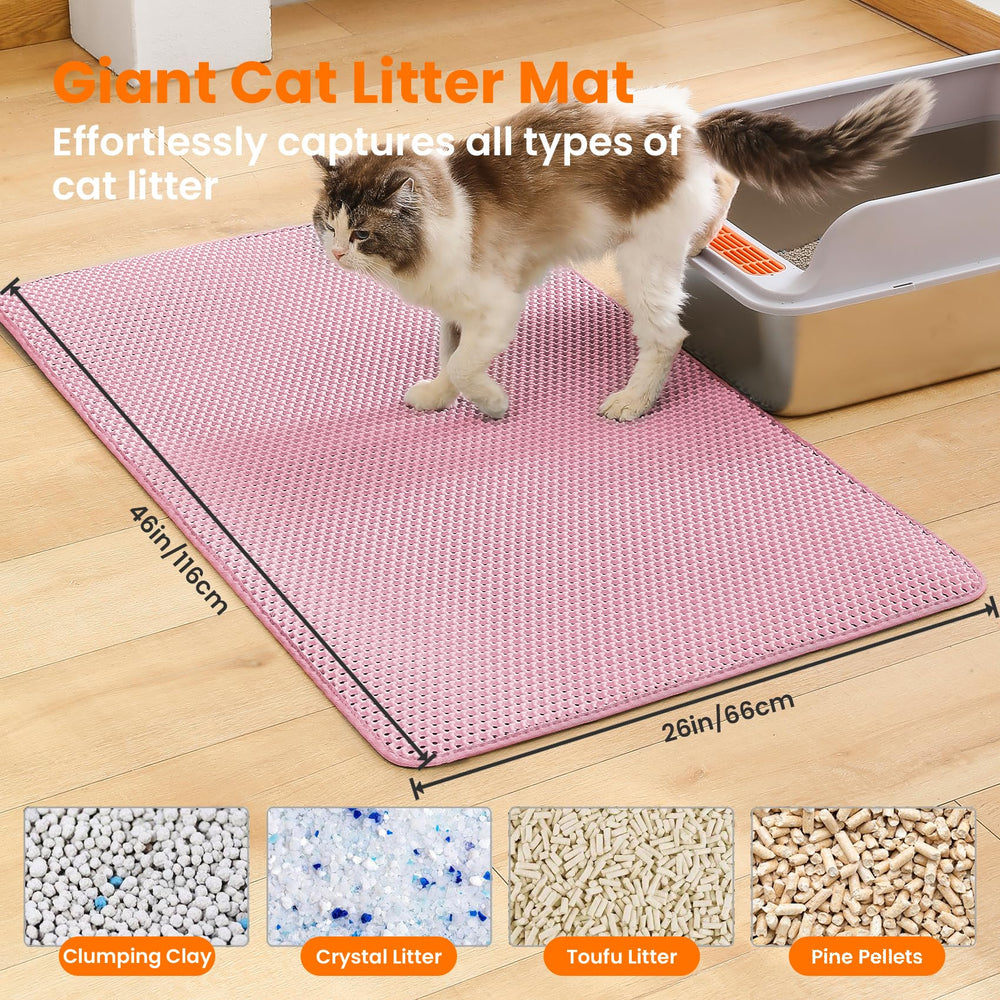 Petinstinct double-layer honeycomb top traps litter for easy disposal.