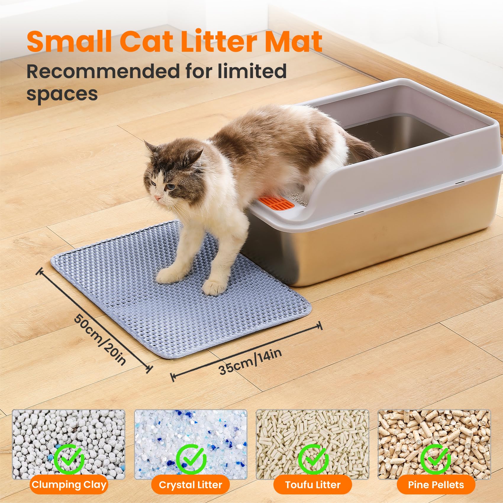 Petinstinct double-layer litter mat bottom waterproof layer keeps floors dry