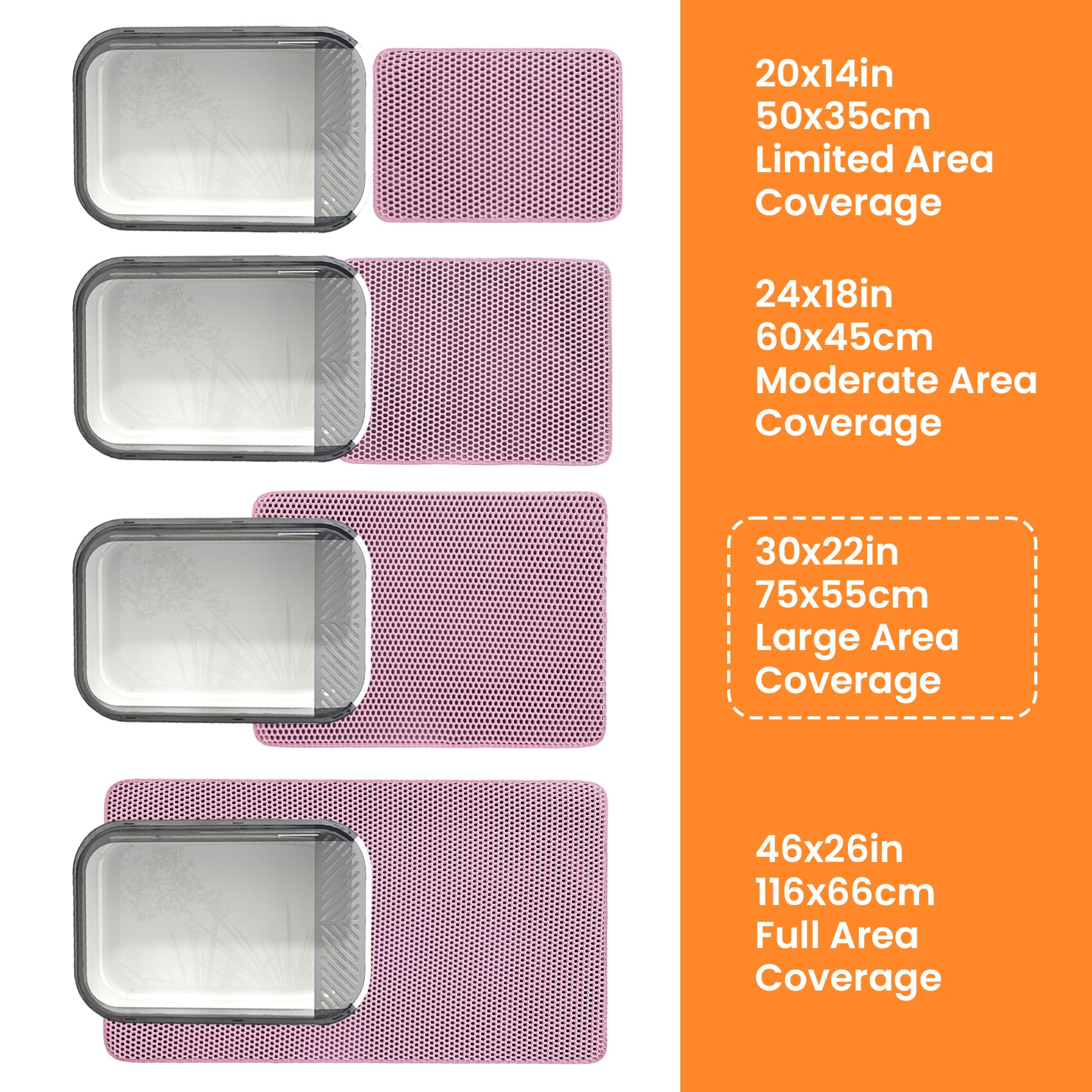 Petinstinct extra large cat litter mat multi-cat friendly design supports busy households