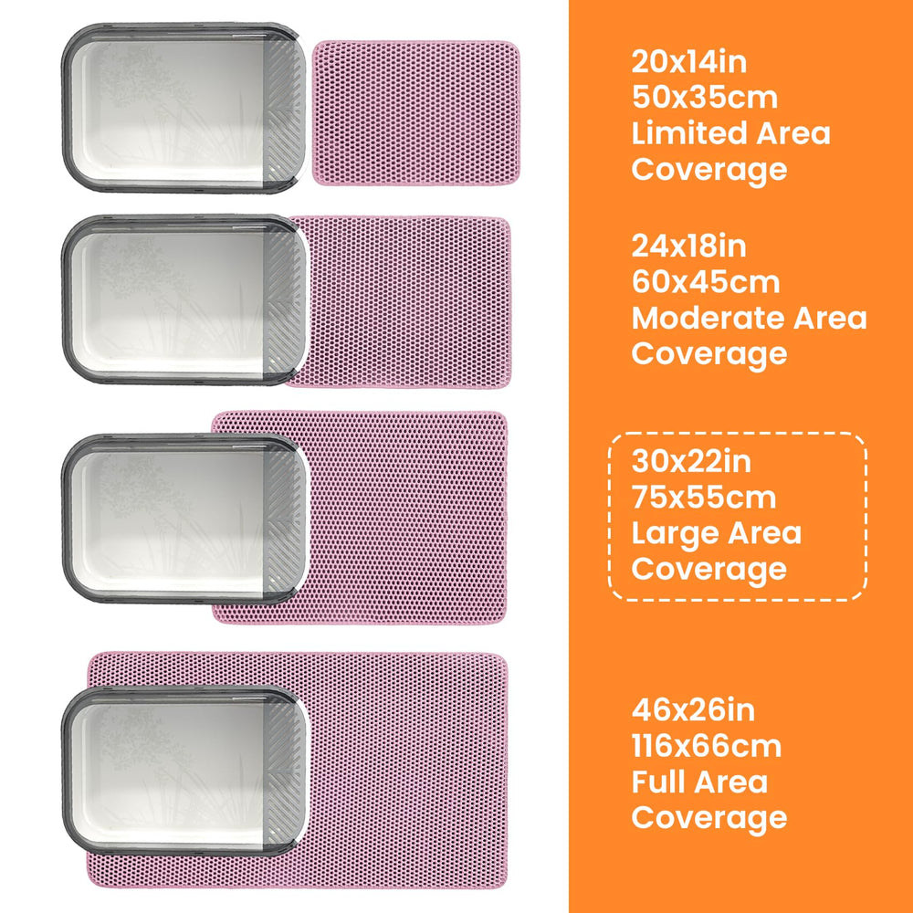 Petinstinct extra large cat litter mat multi-cat friendly design supports busy households