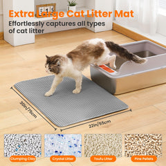 Petinstinct extralarge litter mat honeycomb close-up highlights litter-trapping design.