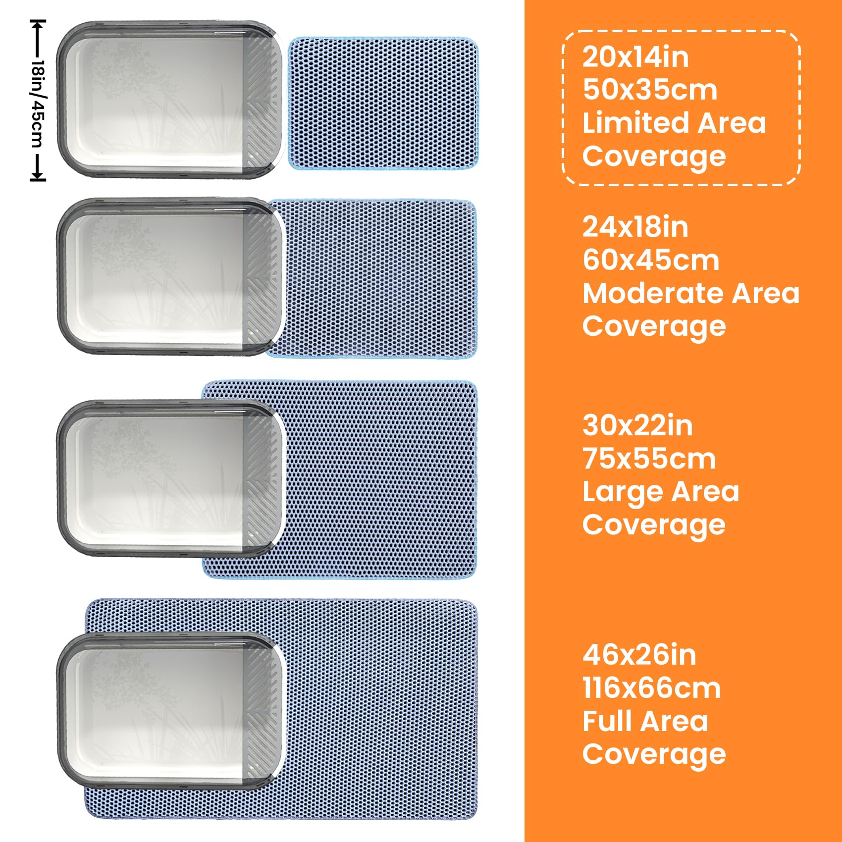 Petinstinct floor-protecting cat litter mat acts as a practical accessory