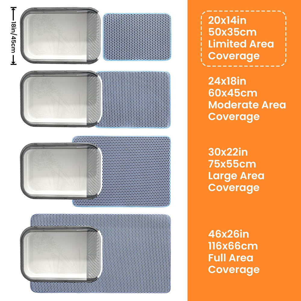 Petinstinct floor-protecting cat litter mat acts as a practical accessory