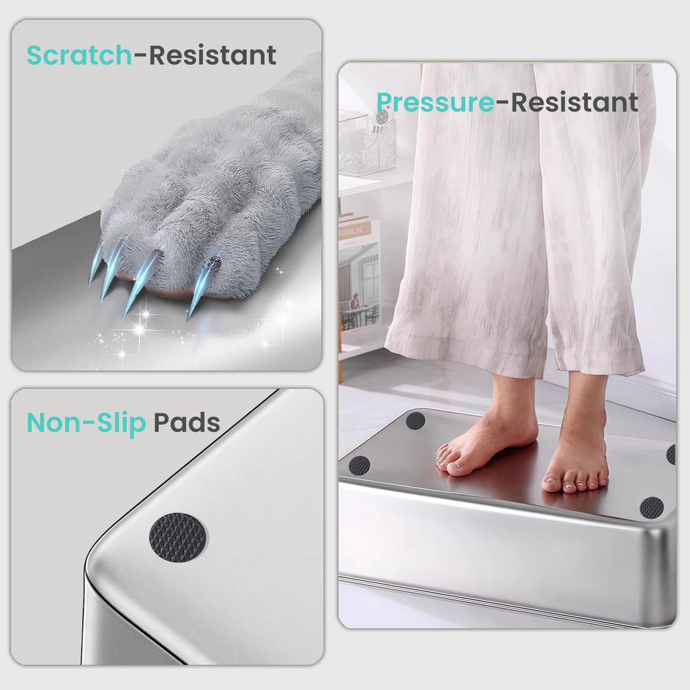 Petinstinct stainless steel litter box cleans fast after use