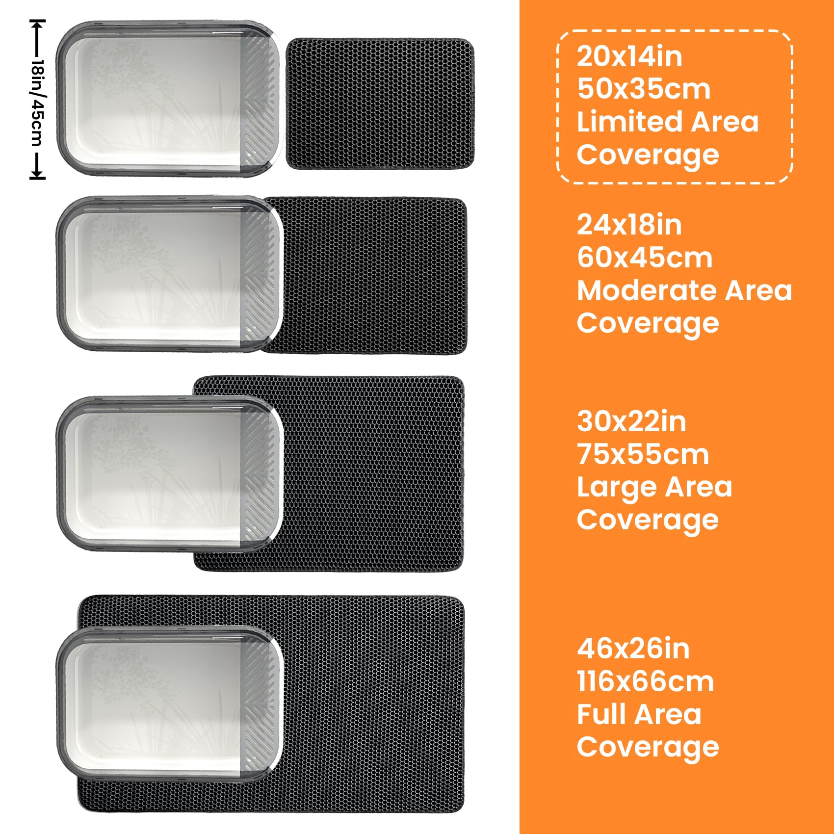 Petinstinct litter mat durable scratch-resistant design for everyday use.