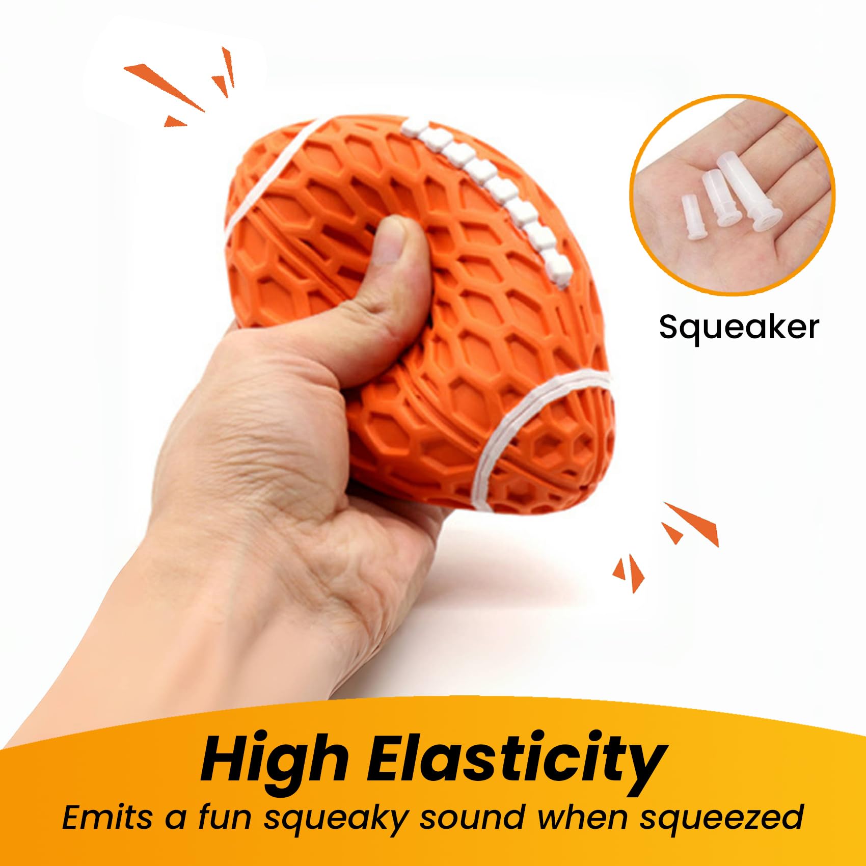 Petinstinct natural rubber toy 4mm material emphasizes safety and durability during play.