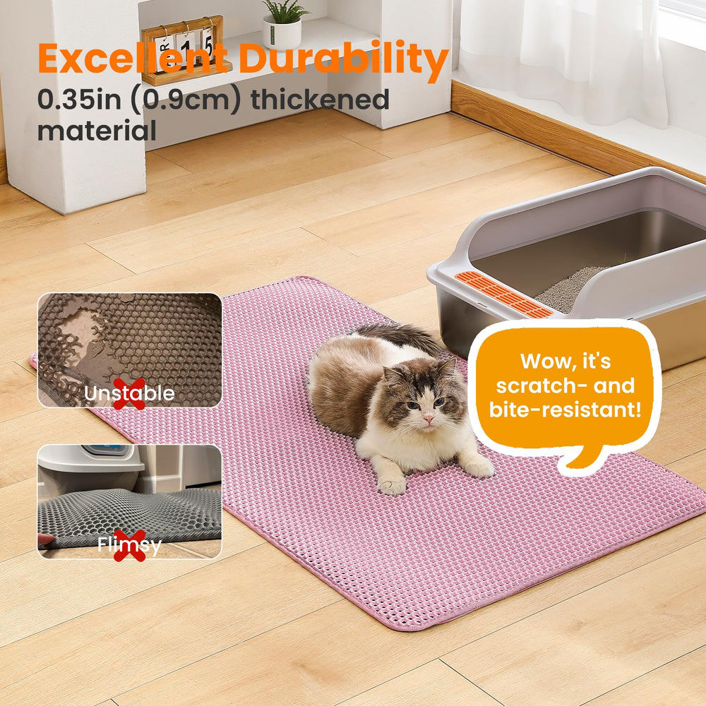 Petinstinct non-slip base keeps mat secure during active moments.