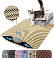 Petinstinct small cat litter mat beige at the box exit traps litter for cleaner floors